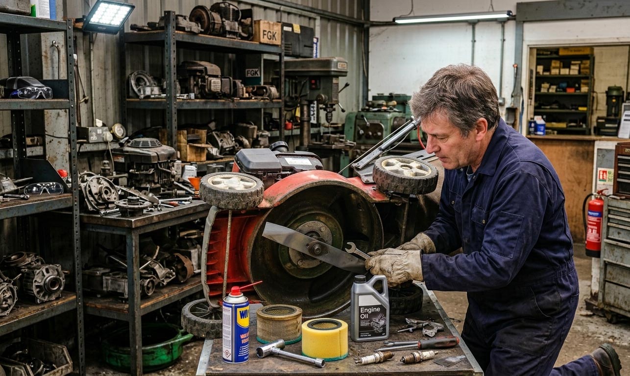 Rasenmäher Wartung Frühling